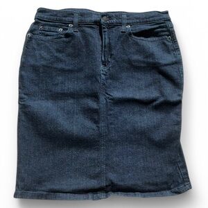 Liz Claiborne Women’s Blue Jean Denim Bodycon Preppy Prep Retro Skirt 12